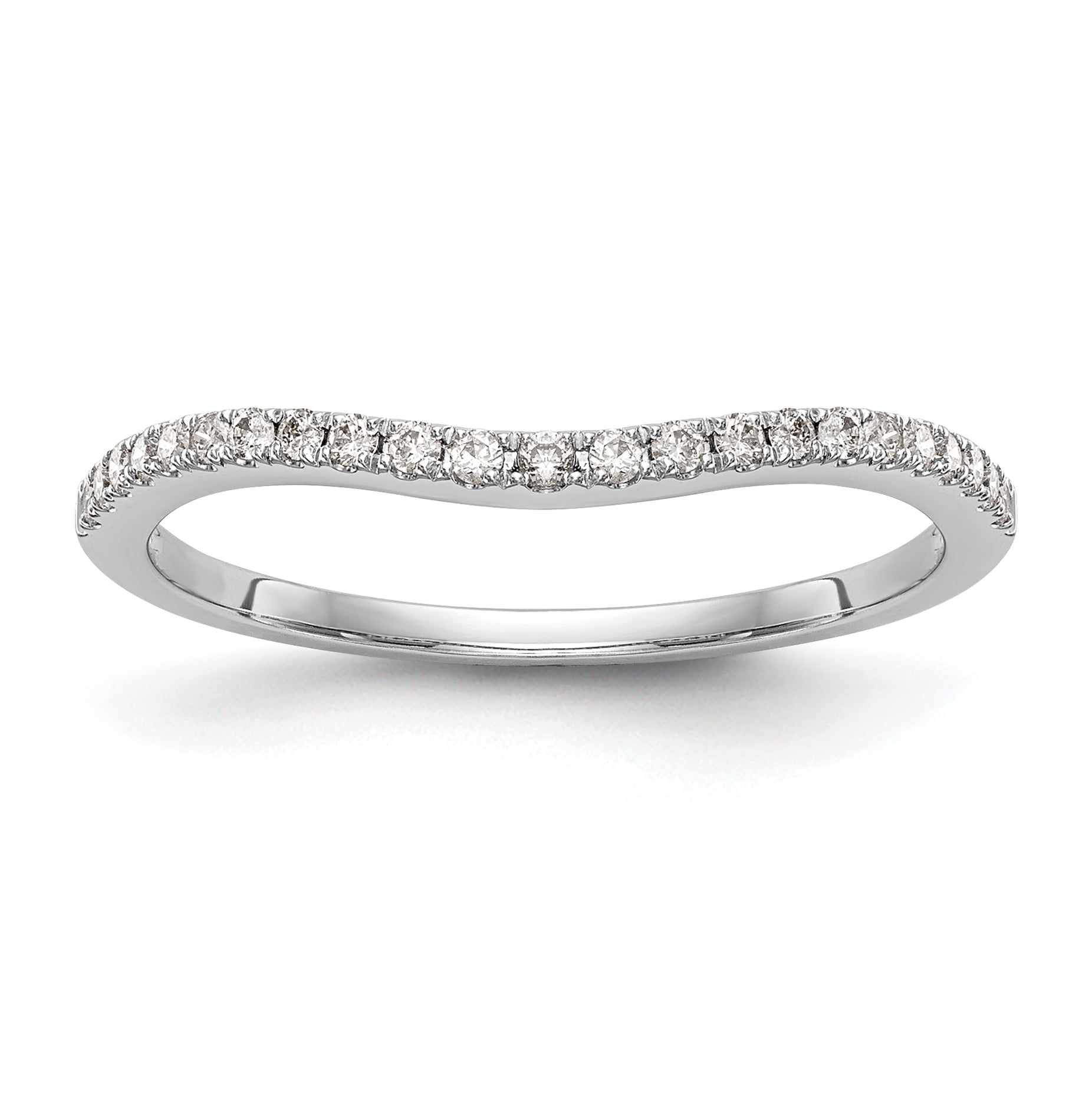 14k White Gold 1/8 carat Lab Grown Diamond VS/SI+ G+ Complete Wedding Band Main image