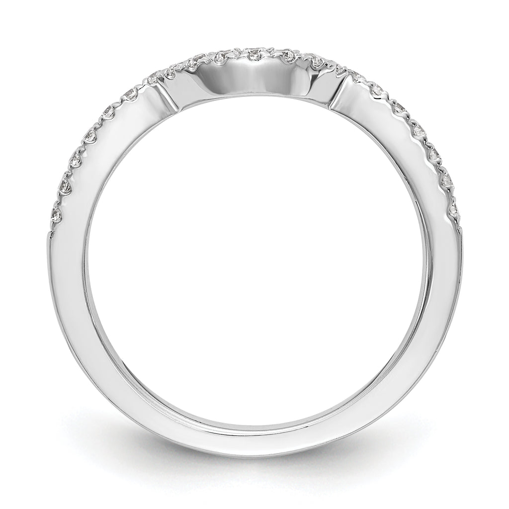 14k White Gold 1/4 carat Lab Grown Diamond VS/SI+ G+ Complete Wedding Band