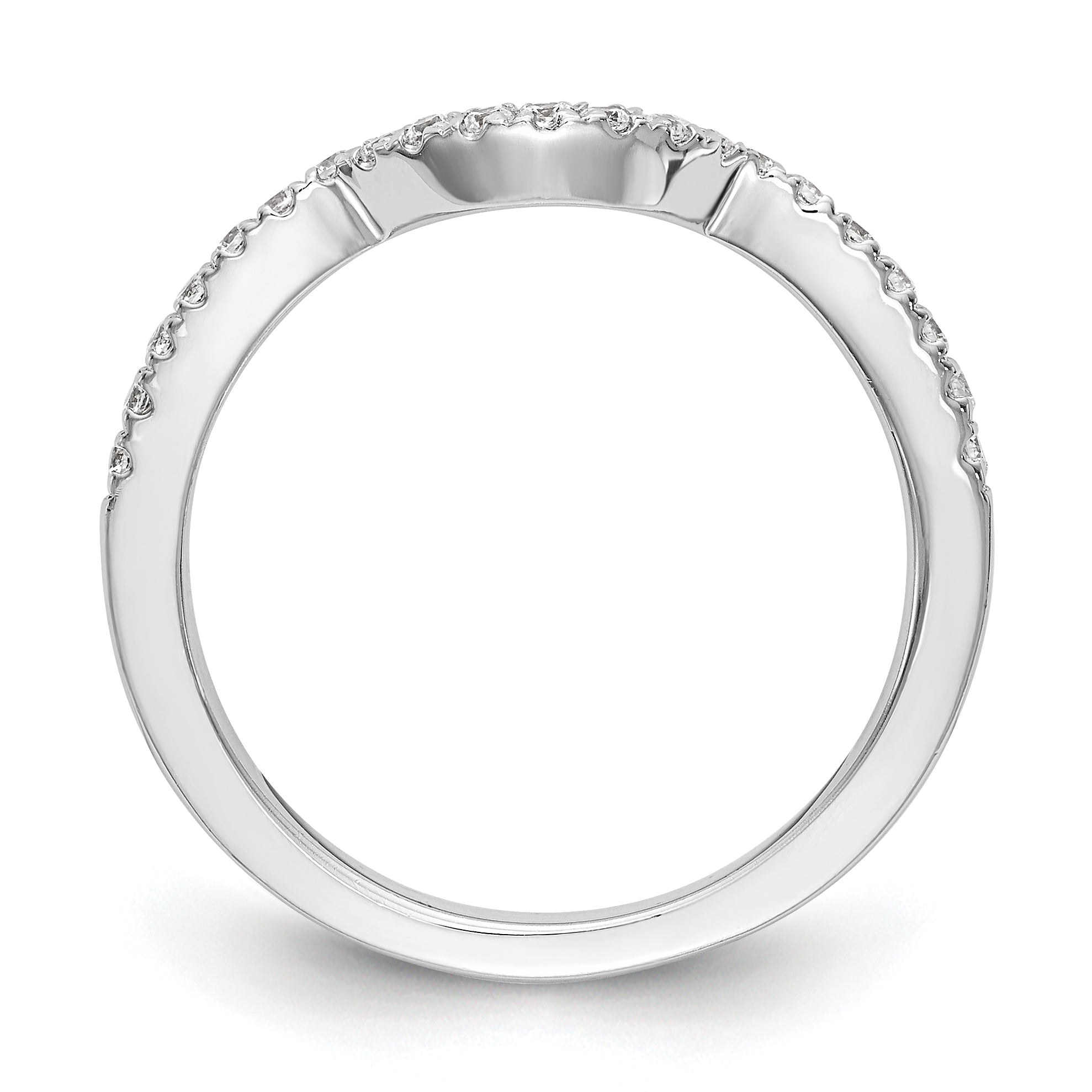 14k White Gold 1/4 carat Lab Grown Diamond VS/SI+ G+ Complete Wedding Band