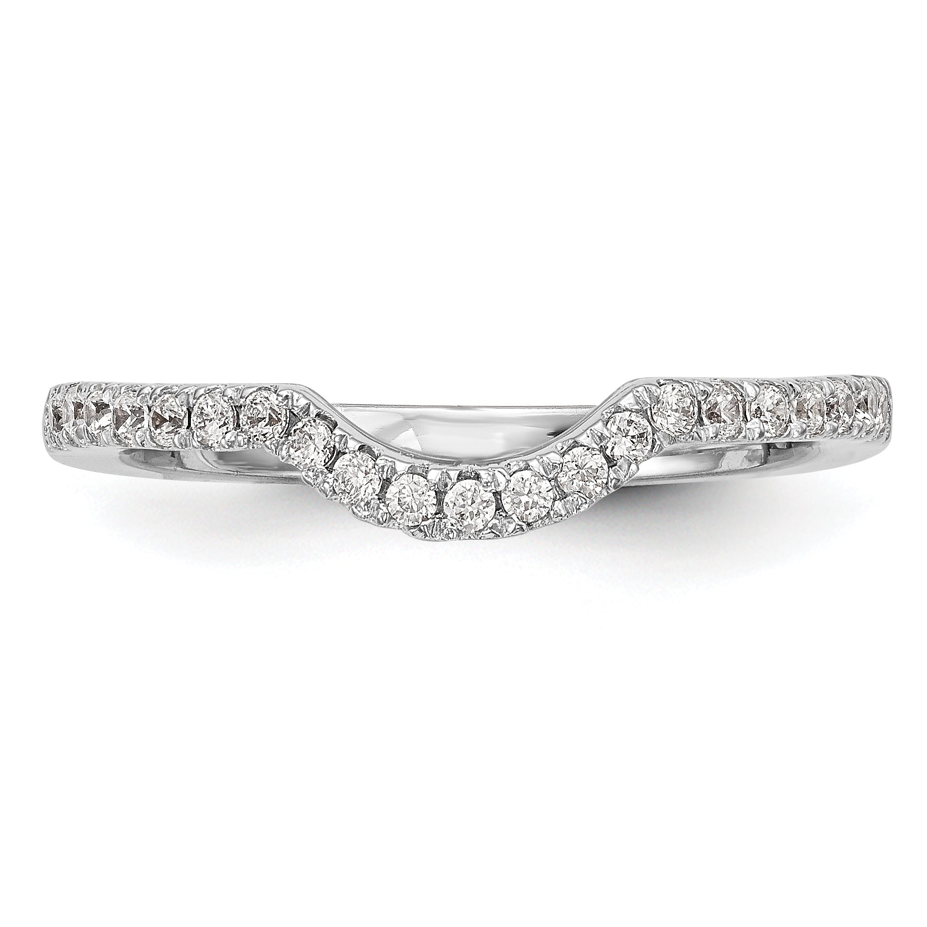 14k White Gold 1/4 carat Lab Grown Diamond VS/SI+ G+ Complete Wedding Band