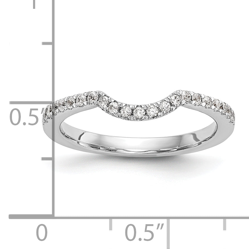 14k White Gold 1/4 carat Lab Grown Diamond VS/SI+ G+ Complete Wedding Band