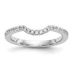 14k White Gold 1/4 carat Lab Grown Diamond VS/SI+ G+ Complete Wedding Band