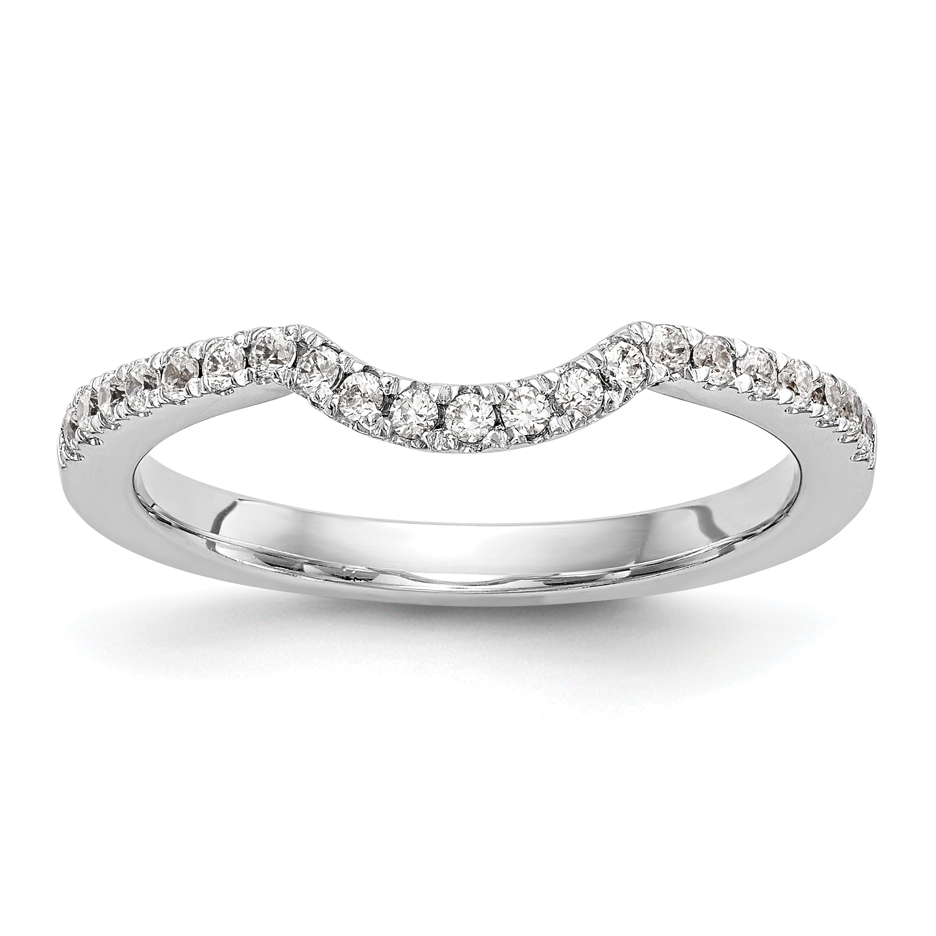 14k White Gold 1/4 carat Lab Grown Diamond VS/SI+ G+ Complete Wedding Band