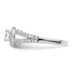 14k White Gold 1 carat Lab Grown Diamond VS/SI+ G+ Complete Round Halo Engagement Ring