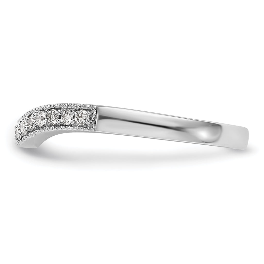 14k White Gold 1/6 carat Lab Grown Diamond VS/SI+ G+ Complete Wedding Band