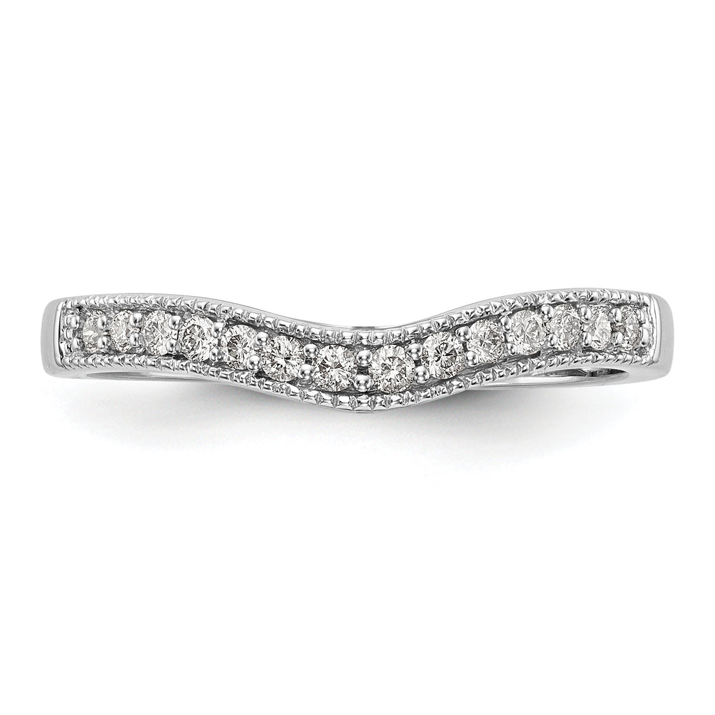 14k White Gold 1/6 carat Lab Grown Diamond VS/SI+ G+ Complete Wedding Band