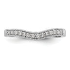 14k White Gold 1/6 carat Lab Grown Diamond VS/SI+ G+ Complete Wedding Band