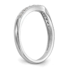 14k White Gold 1/6 carat Lab Grown Diamond VS/SI+ G+ Complete Wedding Band