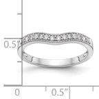 14k White Gold 1/6 carat Lab Grown Diamond VS/SI+ G+ Complete Wedding Band