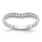 14k White Gold 1/6 carat Lab Grown Diamond VS/SI+ G+ Complete Wedding Band