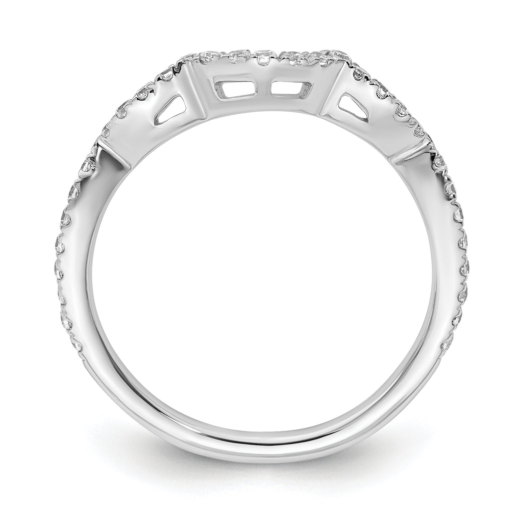 14k White Gold 1/3 carat Lab Grown Diamond VS/SI+ G+ Complete Wedding Band