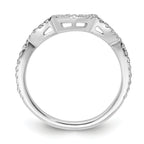 14k White Gold 1/3 carat Lab Grown Diamond VS/SI+ G+ Complete Wedding Band
