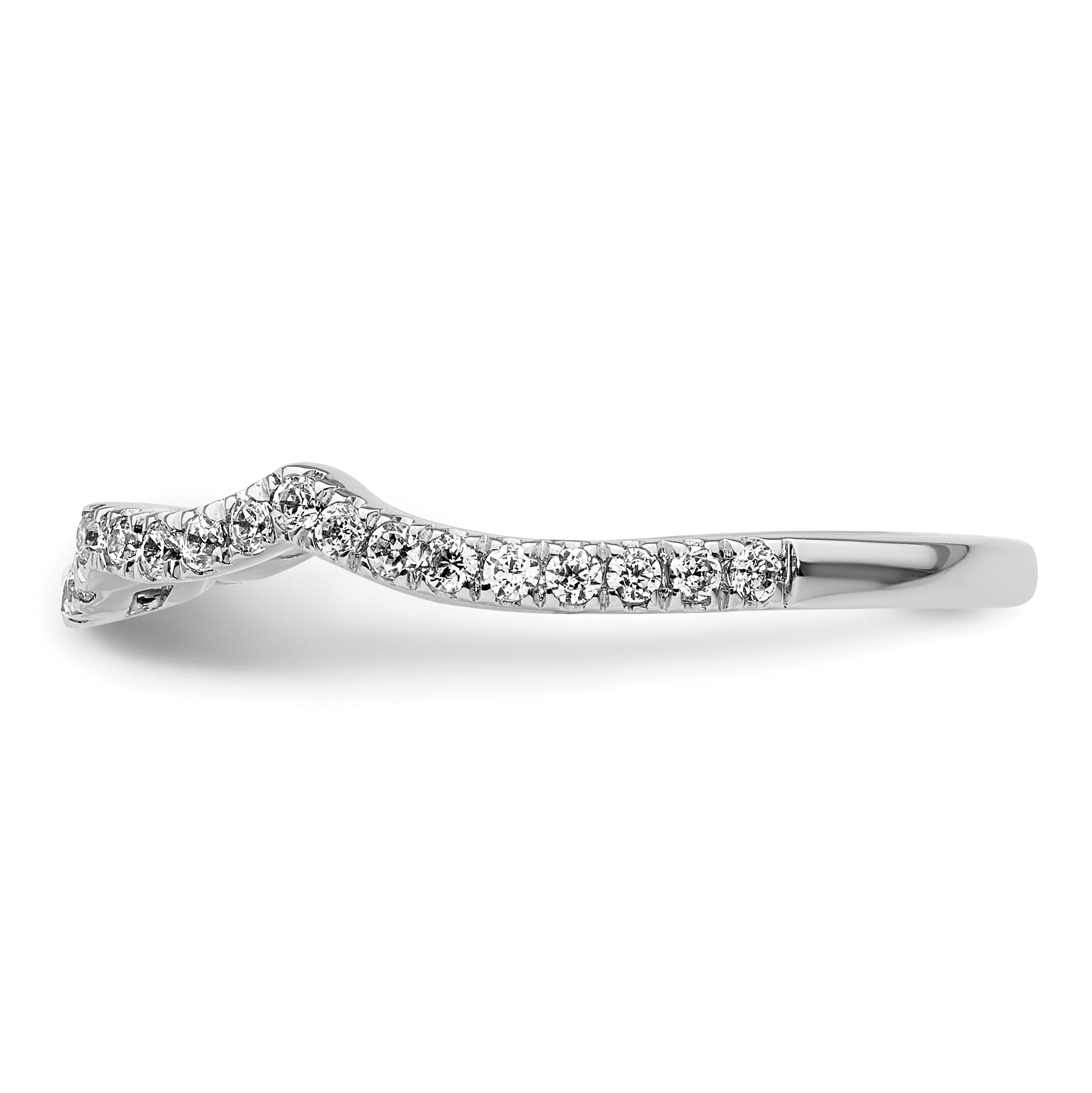 14k White Gold 1/3 carat Lab Grown Diamond VS/SI+ G+ Complete Wedding Band
