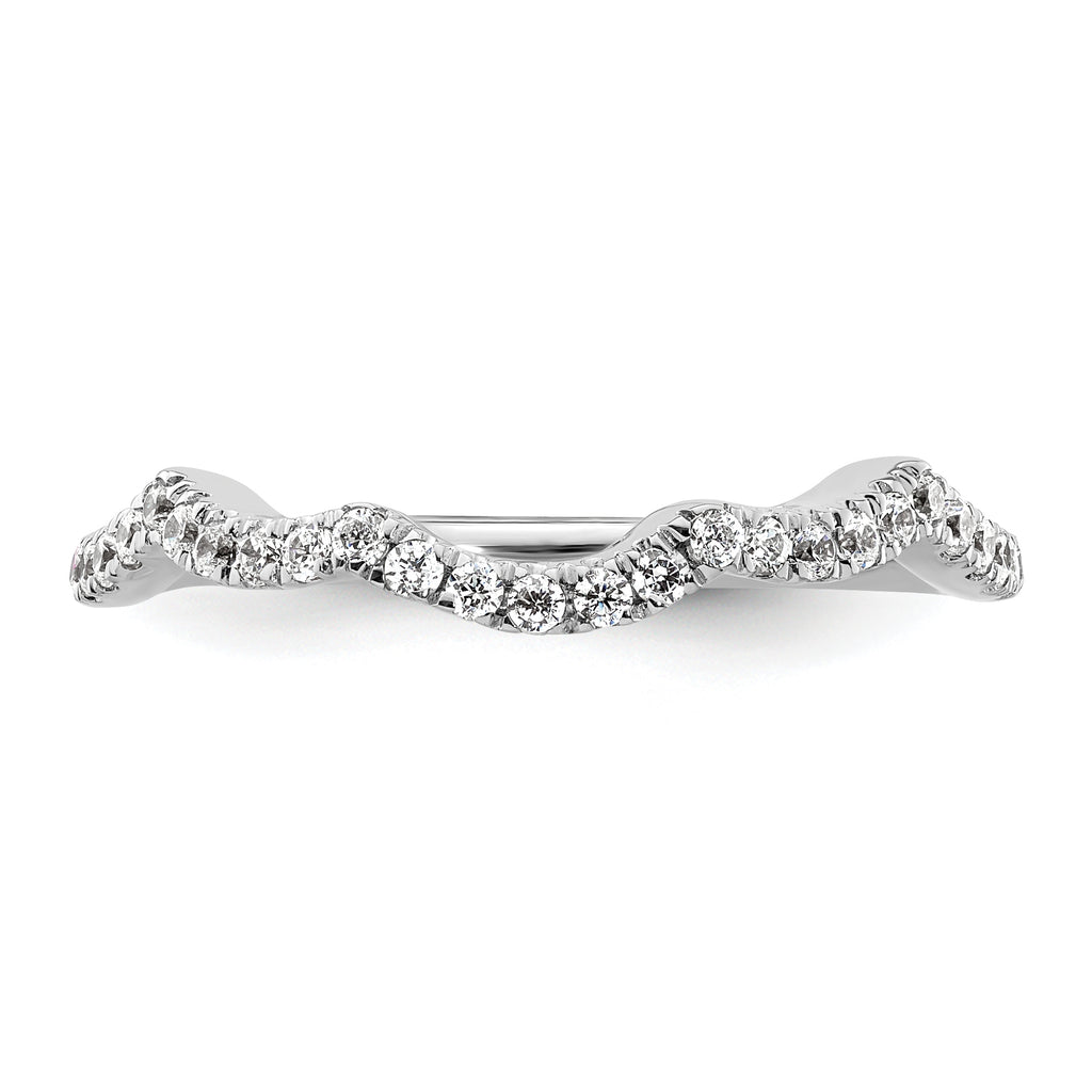 14k White Gold 1/3 carat Lab Grown Diamond VS/SI+ G+ Complete Wedding Band