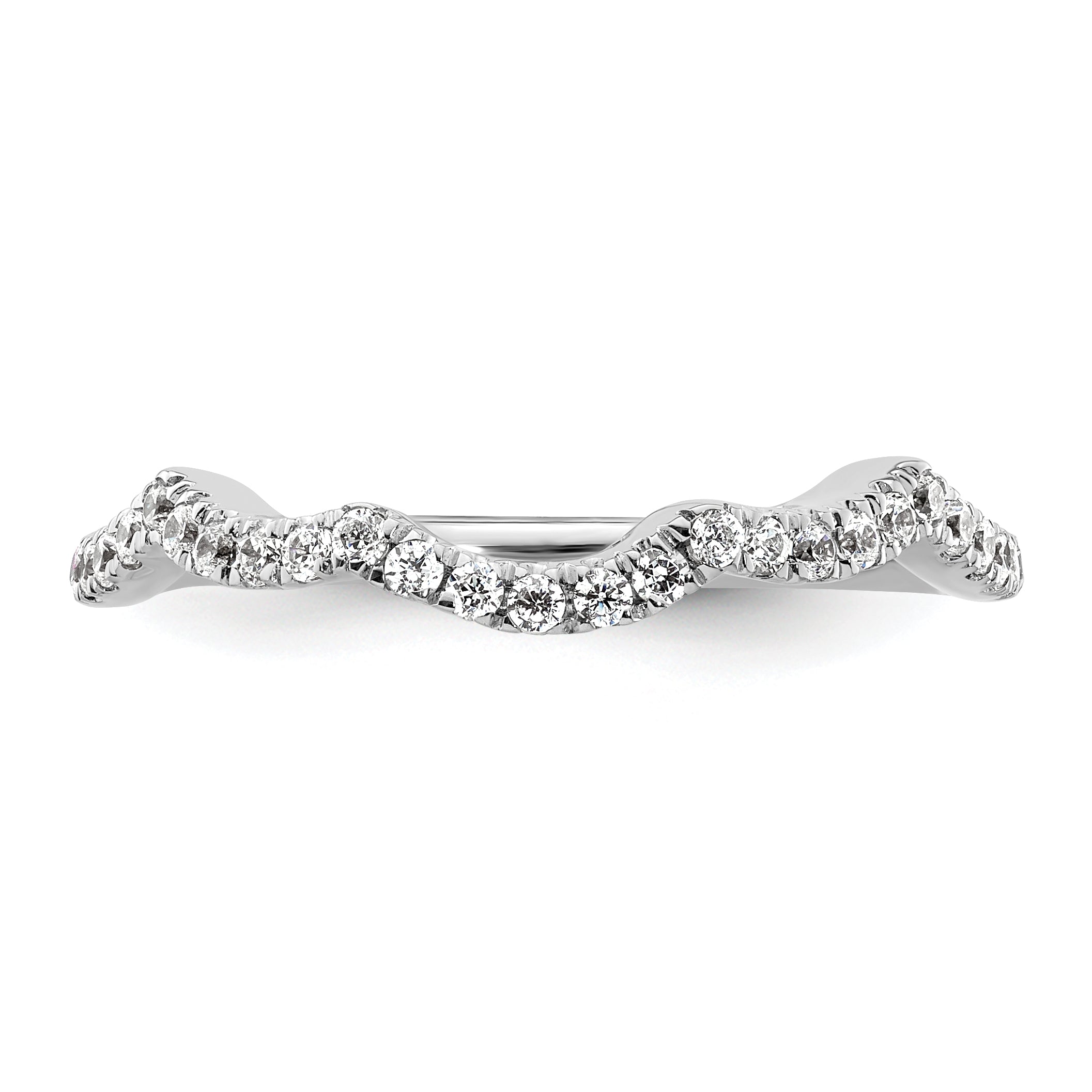 14k White Gold 1/3 carat Lab Grown Diamond VS/SI+ G+ Complete Wedding Band