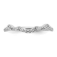 14k White Gold 1/3 carat Lab Grown Diamond VS/SI+ G+ Complete Wedding Band