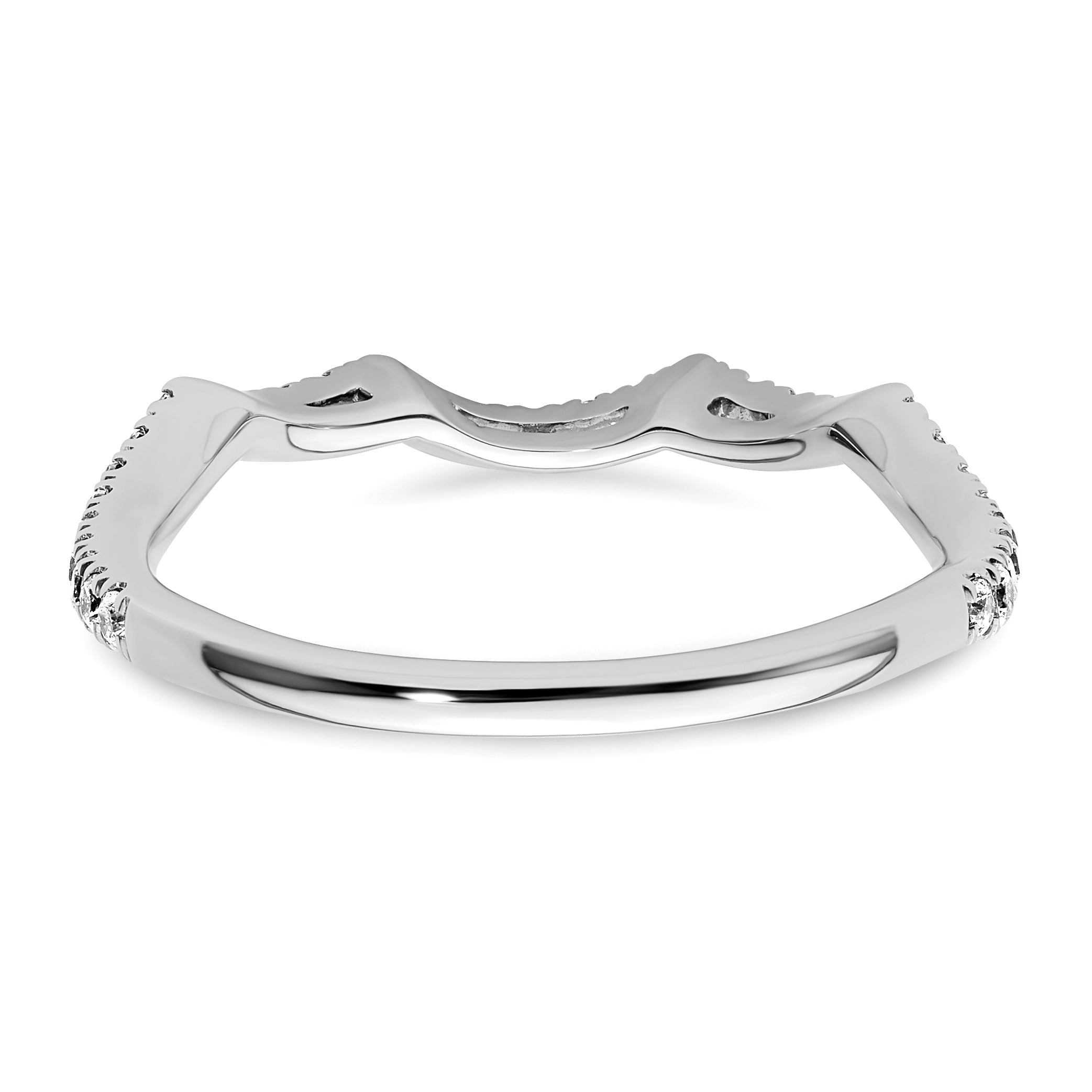 14k White Gold 1/3 carat Lab Grown Diamond VS/SI+ G+ Complete Wedding Band