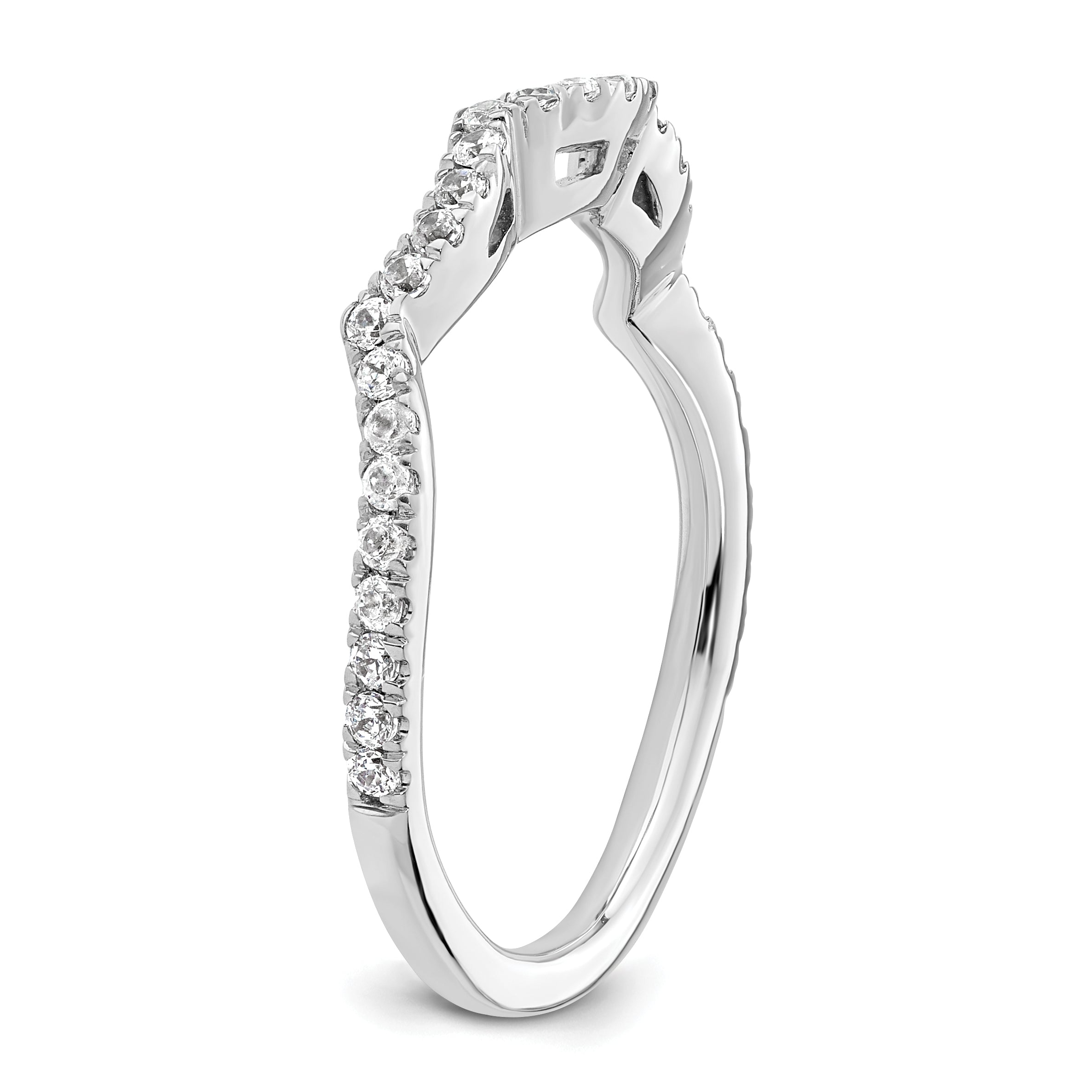 14k White Gold 1/3 carat Lab Grown Diamond VS/SI+ G+ Complete Wedding Band