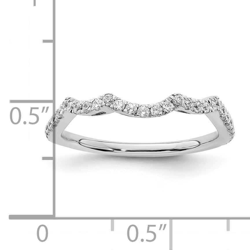14k White Gold 1/3 carat Lab Grown Diamond VS/SI+ G+ Complete Wedding Band