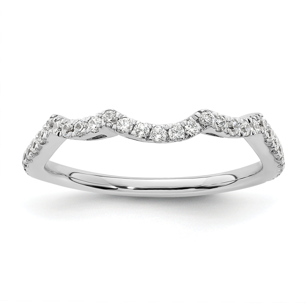14k White Gold 1/3 carat Lab Grown Diamond VS/SI+ G+ Complete Wedding Band