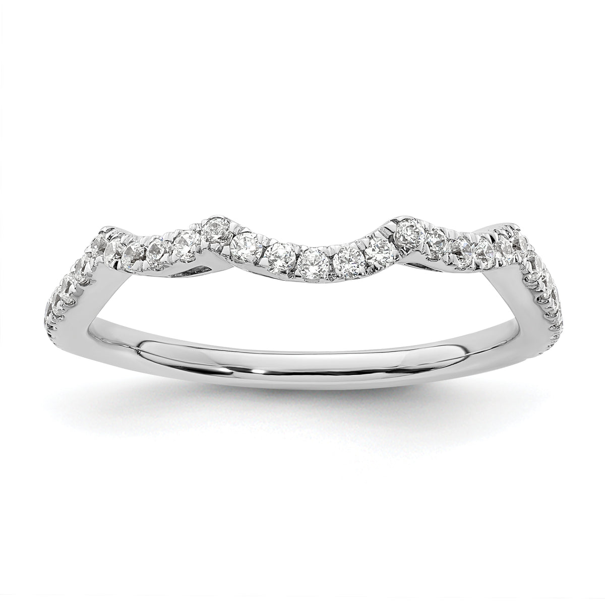 14k White Gold 1/3 carat Lab Grown Diamond VS/SI+ G+ Complete Wedding Band