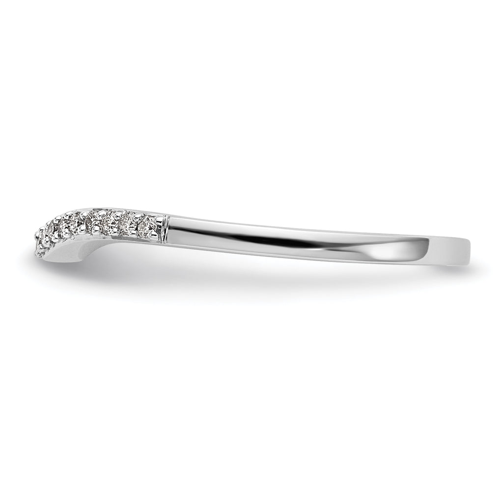 14k White Gold 1/10 carat Lab Grown Diamond VS/SI+ G+ Complete Wedding Band