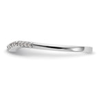 14k White Gold 1/10 carat Lab Grown Diamond VS/SI+ G+ Complete Wedding Band