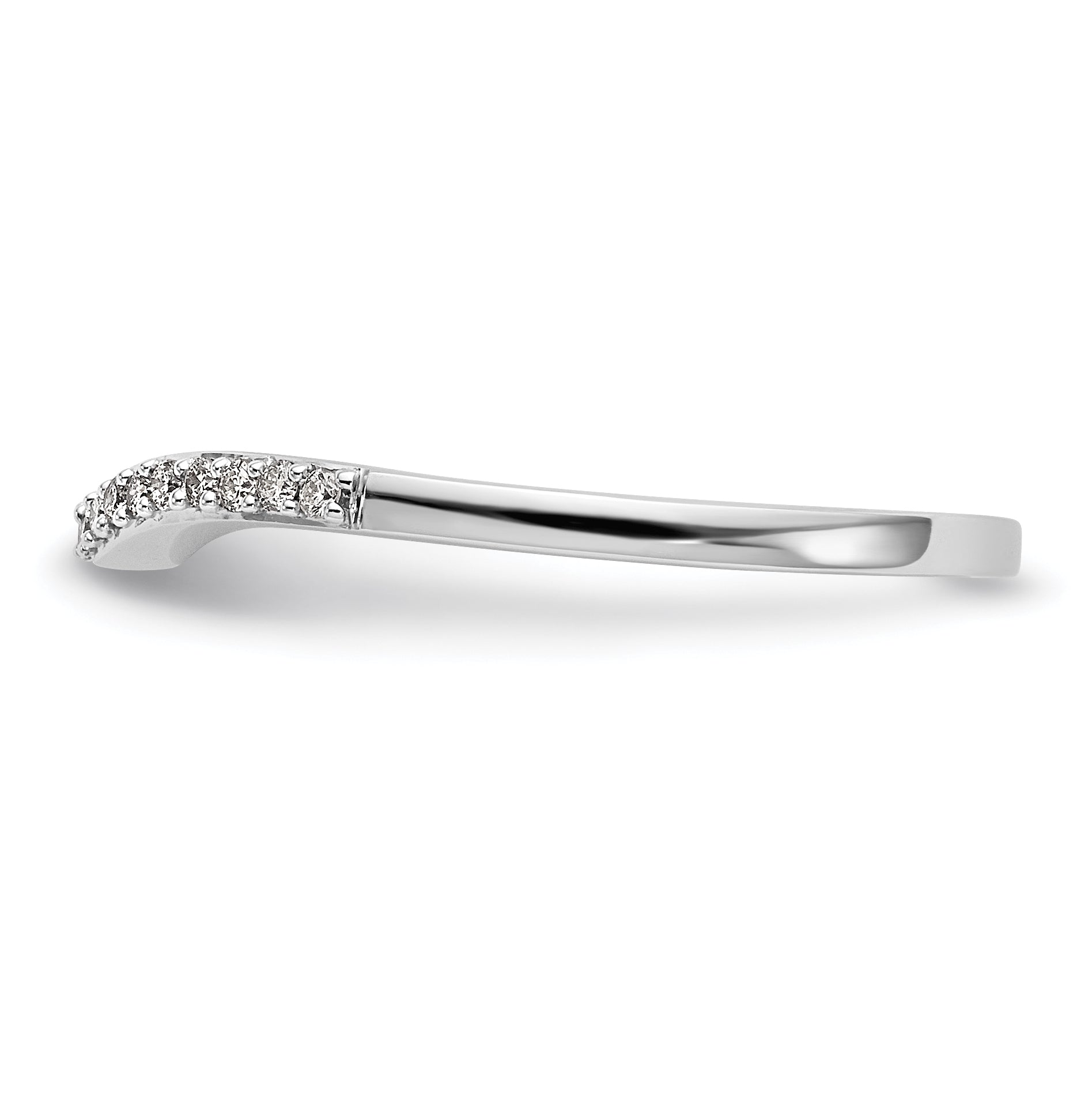 14k White Gold 1/10 carat Lab Grown Diamond VS/SI+ G+ Complete Wedding Band