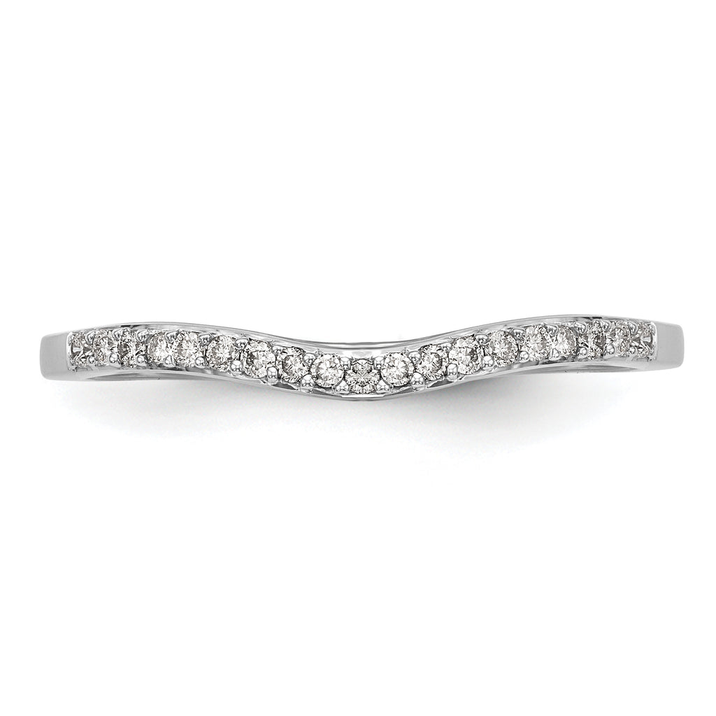 14k White Gold 1/10 carat Lab Grown Diamond VS/SI+ G+ Complete Wedding Band