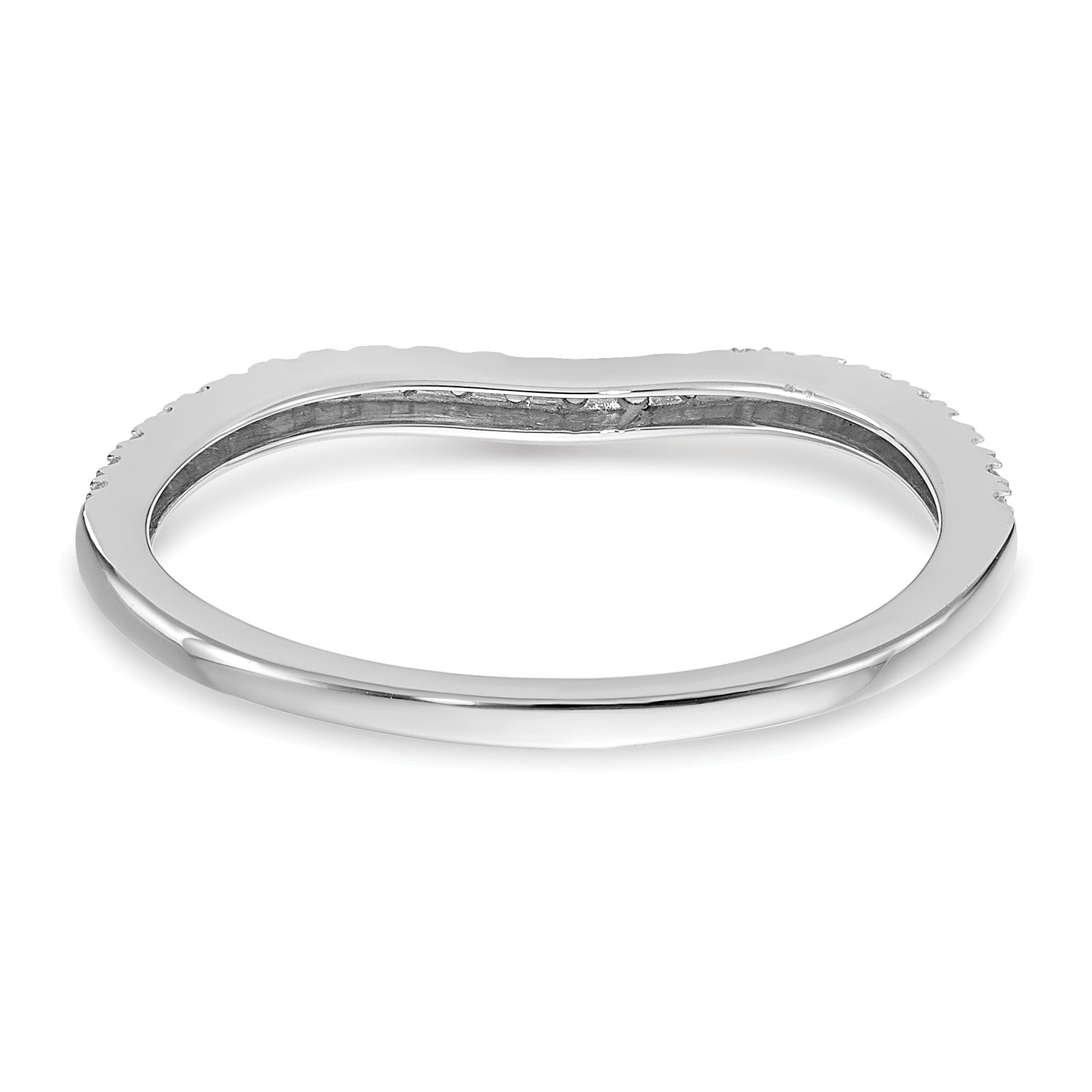 14k White Gold 1/10 carat Lab Grown Diamond VS/SI+ G+ Complete Wedding Band