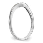 14k White Gold 1/10 carat Lab Grown Diamond VS/SI+ G+ Complete Wedding Band