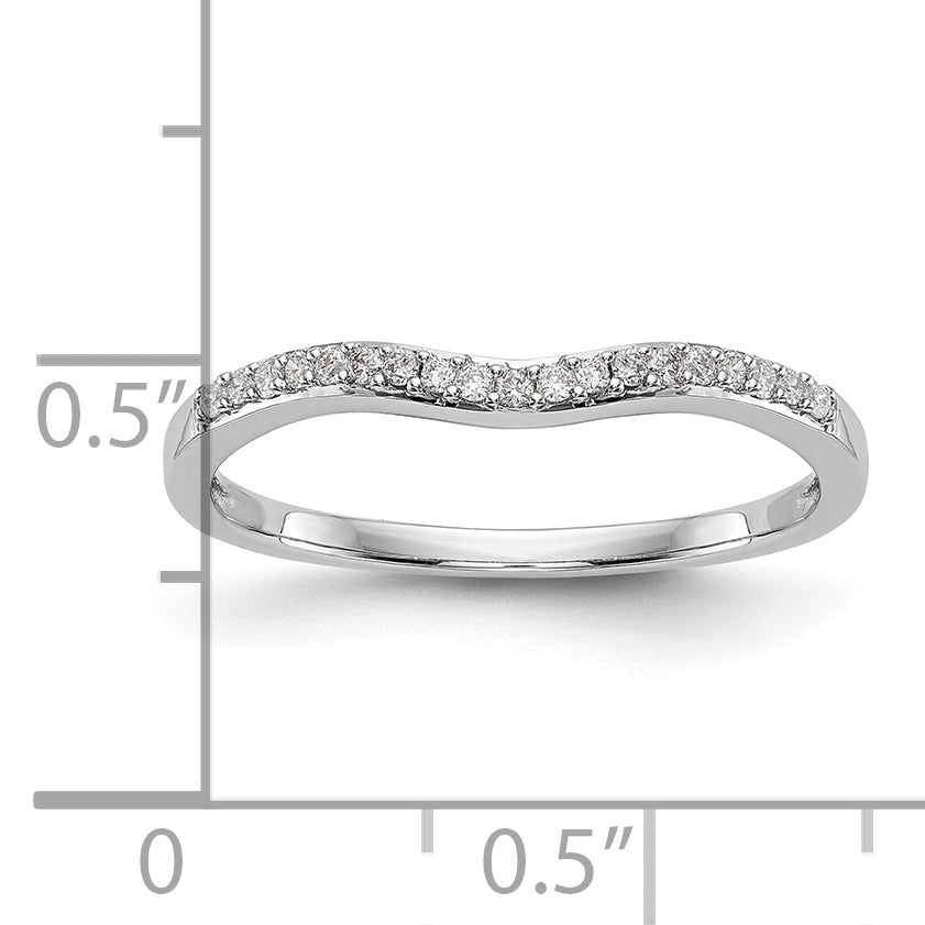 14k White Gold 1/10 carat Lab Grown Diamond VS/SI+ G+ Complete Wedding Band