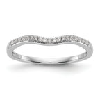 14k White Gold 1/10 carat Lab Grown Diamond VS/SI+ G+ Complete Wedding Band