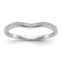14k White Gold 1/10 carat Lab Grown Diamond VS/SI+ G+ Complete Wedding Band