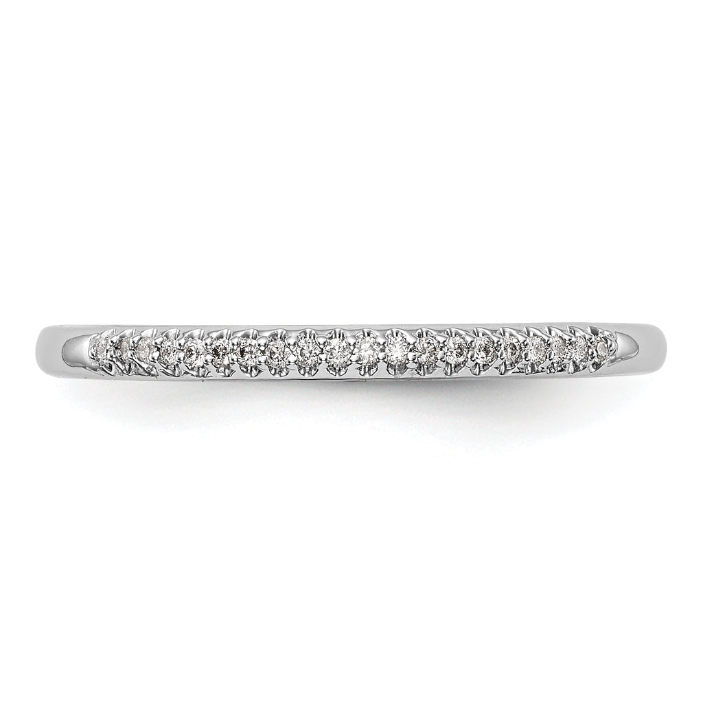14K White Gold 1/20 carat Complete Diamond Wedding Band