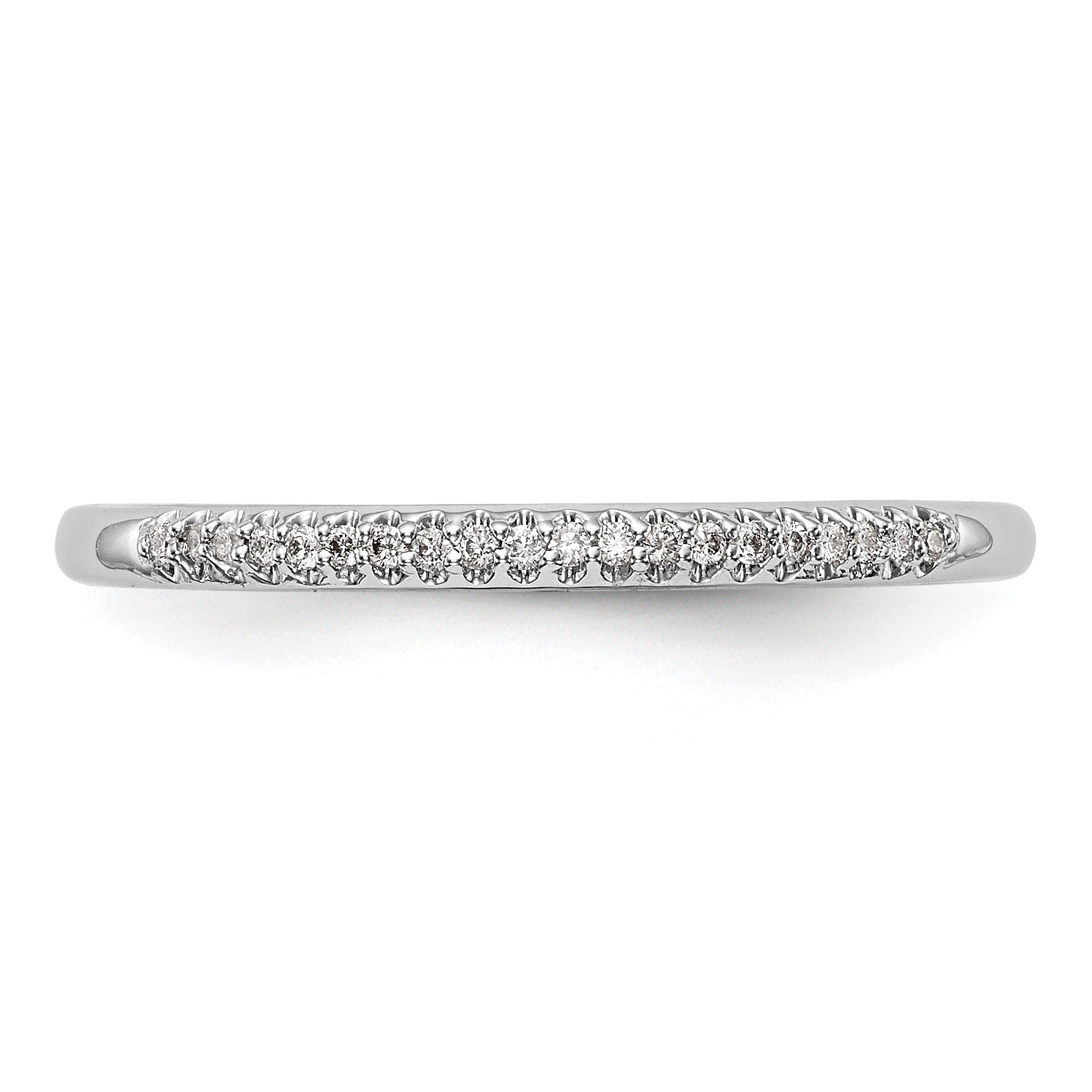 14K White Gold 1/20 carat Complete Diamond Wedding Band