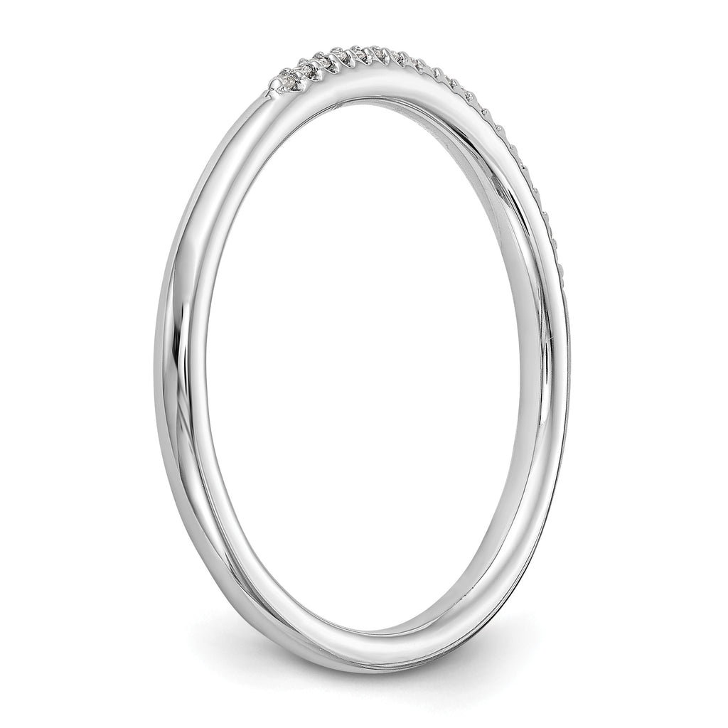 14K White Gold 1/20 carat Complete Diamond Wedding Band