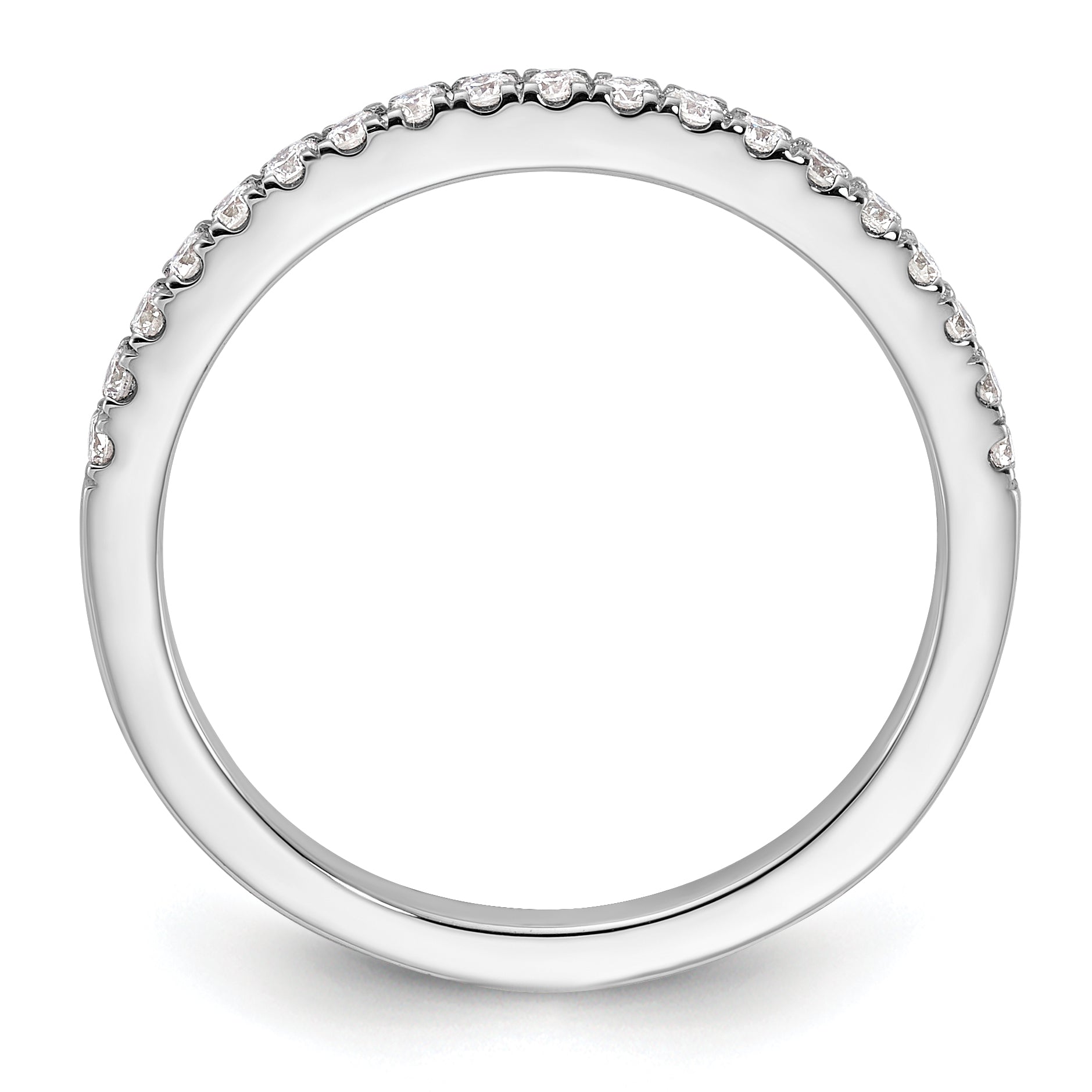 14k White Gold 1/5 carat Lab Grown Diamond VS/SI+ G+ Complete Wedding Band Secondary image