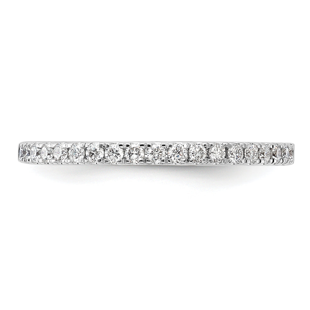 14k White Gold 1/5 carat Lab Grown Diamond VS/SI+ G+ Complete Wedding Band