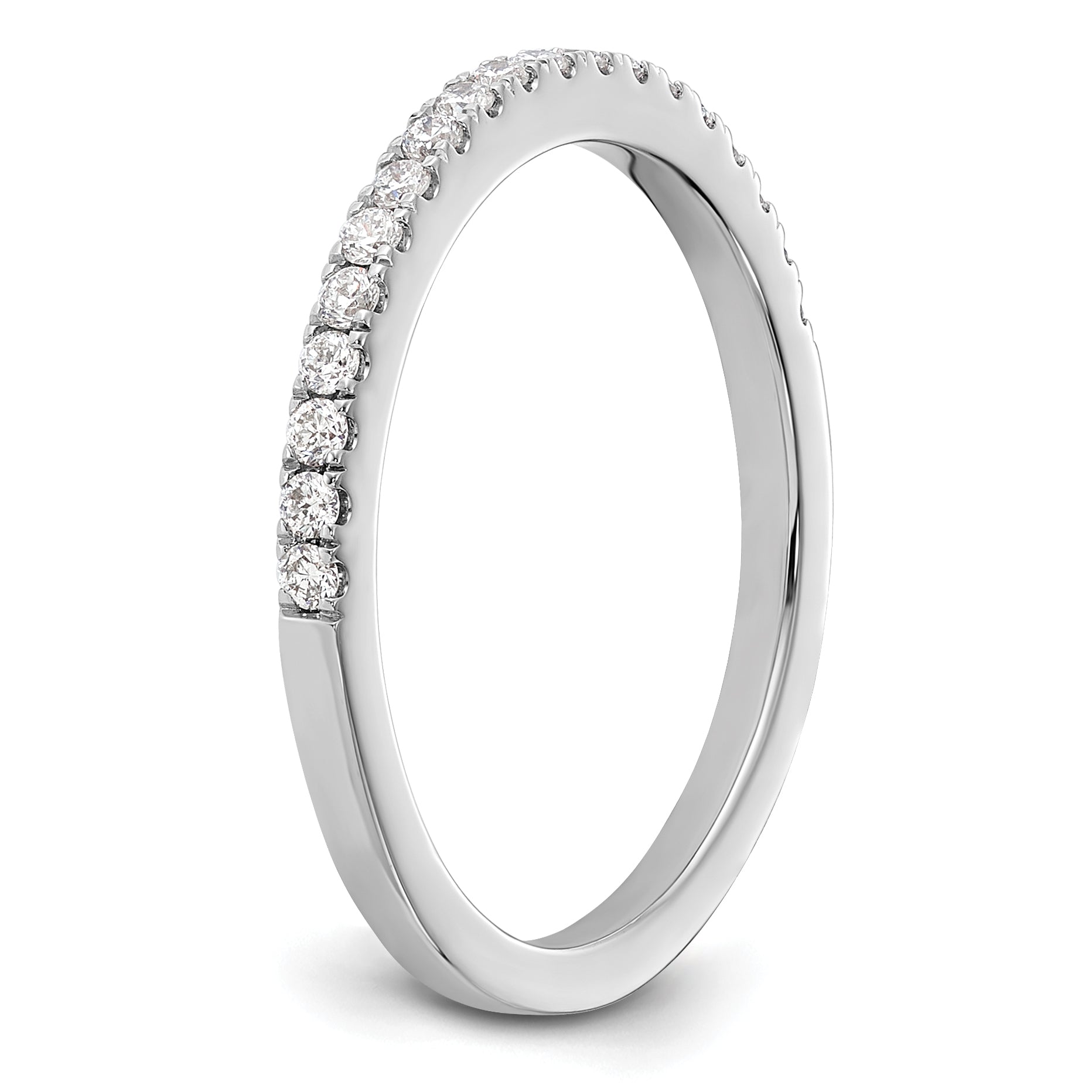 14k White Gold 1/5 carat Lab Grown Diamond VS/SI+ G+ Complete Wedding Band