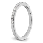 14k White Gold 1/5 carat Lab Grown Diamond VS/SI+ G+ Complete Wedding Band