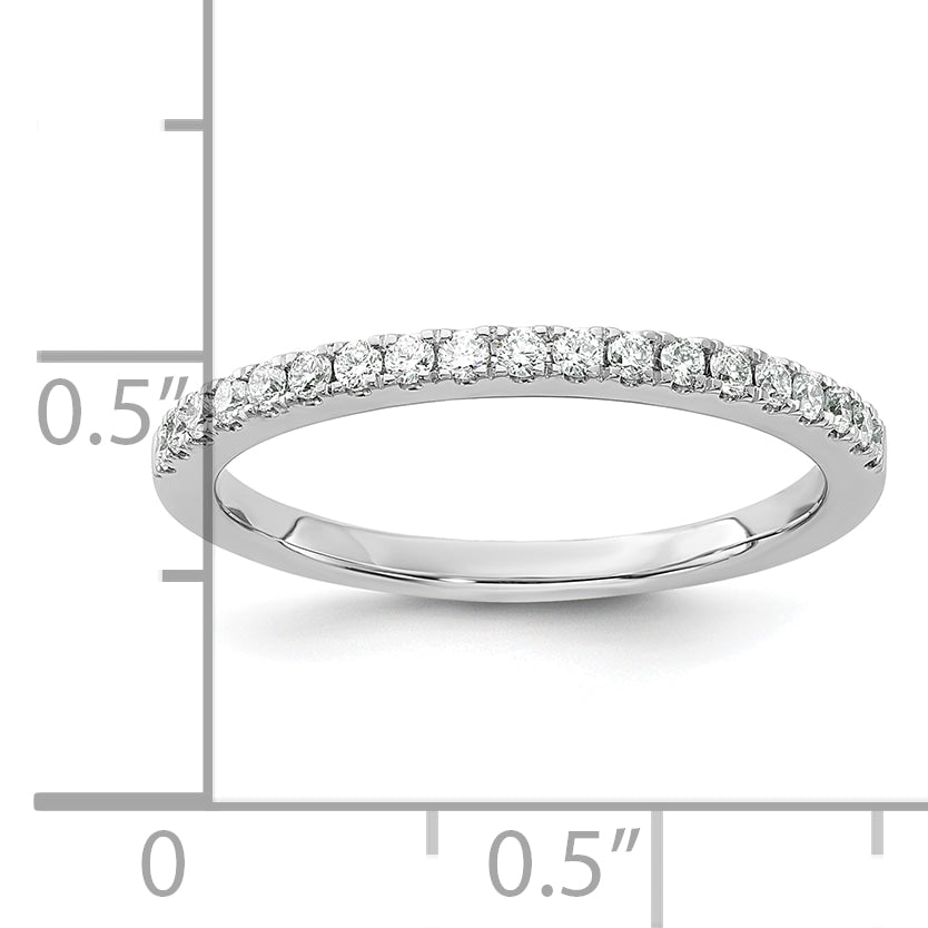 14k White Gold 1/5 carat Lab Grown Diamond VS/SI+ G+ Complete Wedding Band