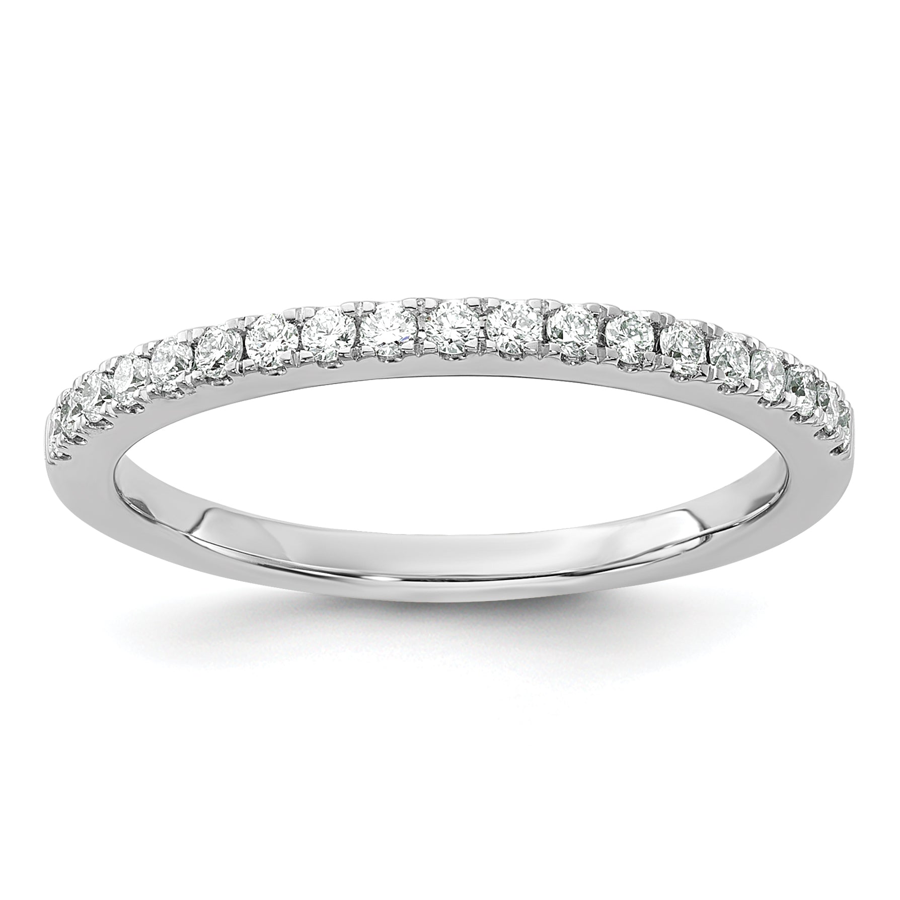 14k White Gold 1/5 carat Lab Grown Diamond VS/SI+ G+ Complete Wedding Band Main image