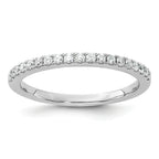 14k White Gold 1/5 carat Lab Grown Diamond VS/SI+ G+ Complete Wedding Band