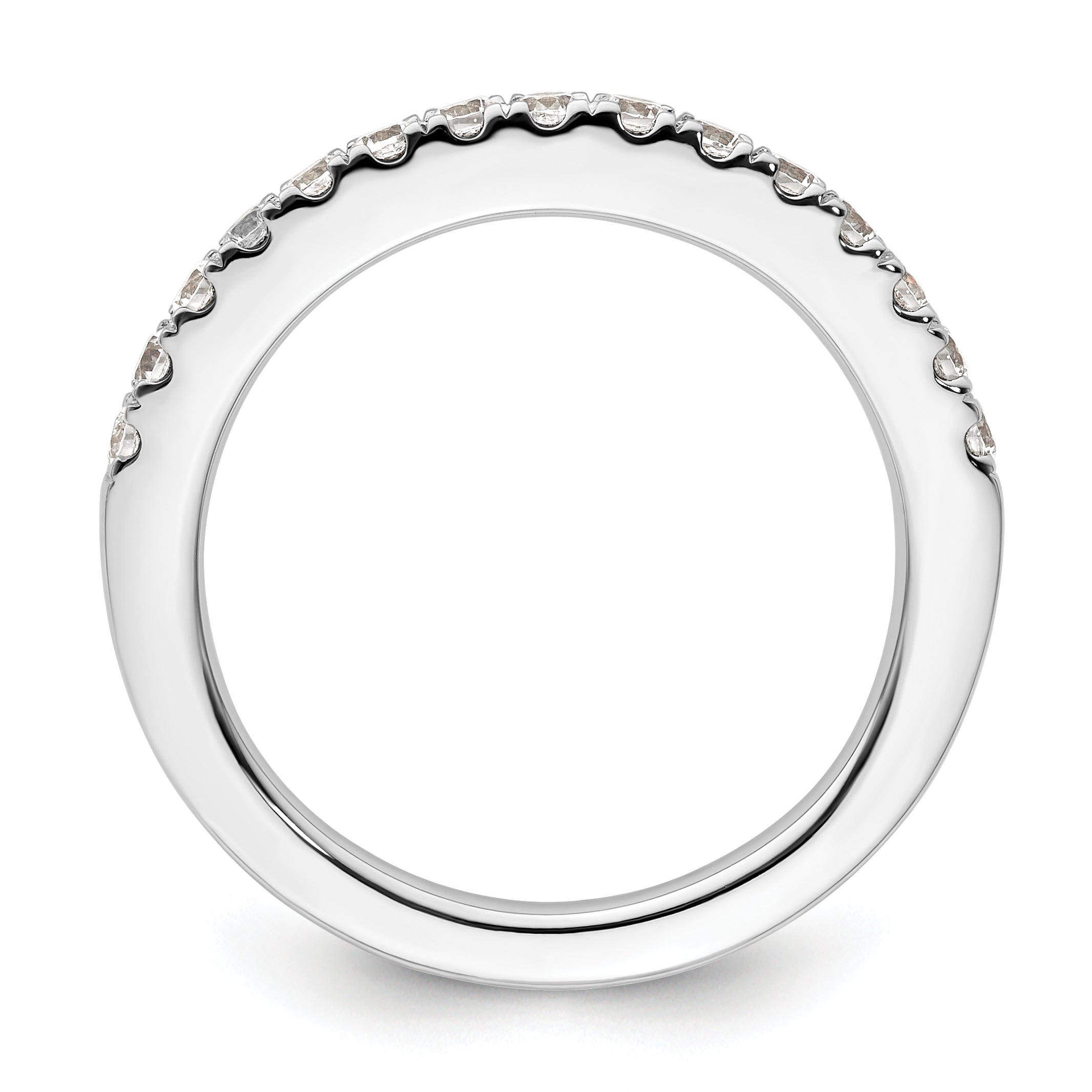 14k White Gold 1/2 carat Lab Grown Diamond VS/SI+ G+ Complete Wedding Band