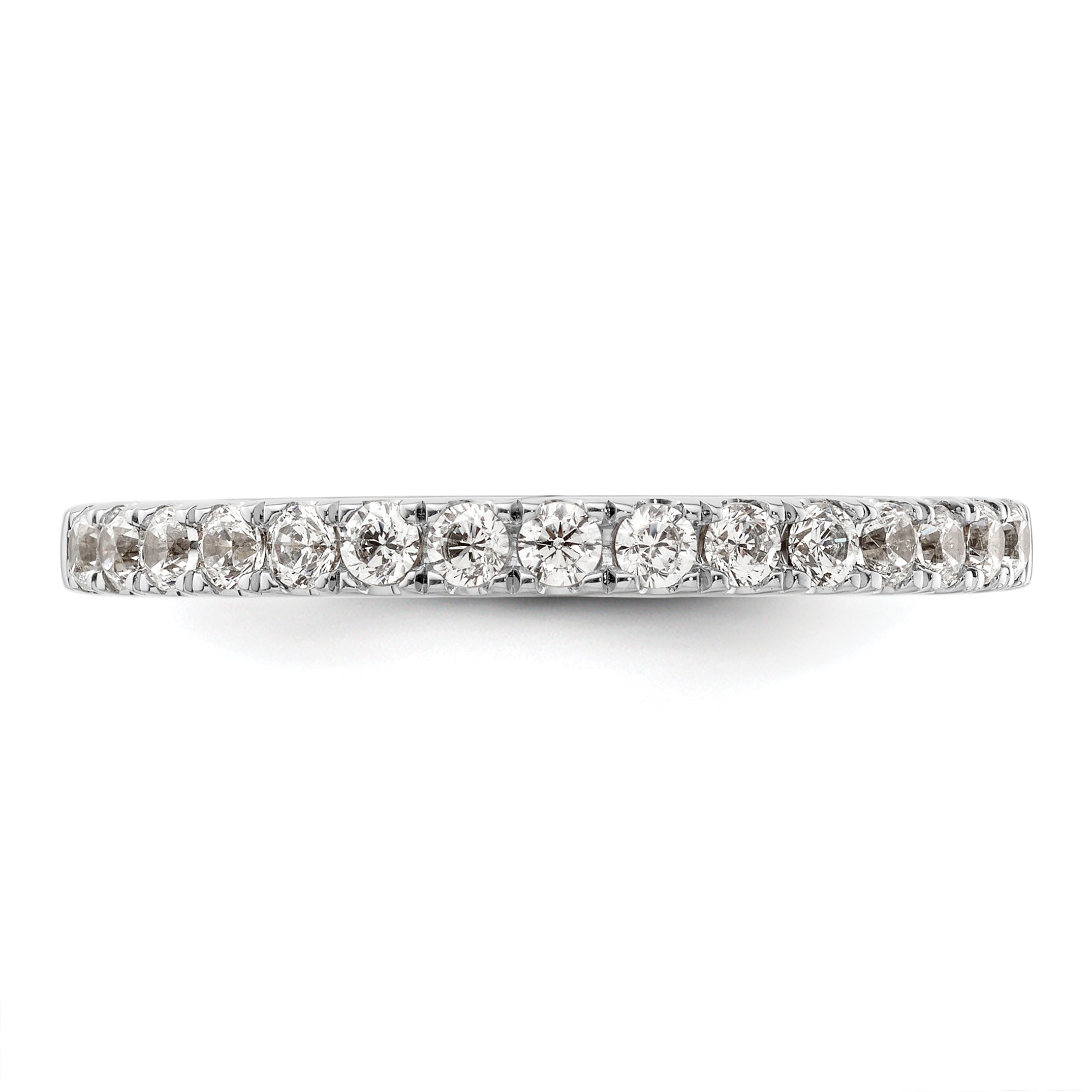 14k White Gold 1/2 carat Lab Grown Diamond VS/SI+ G+ Complete Wedding Band
