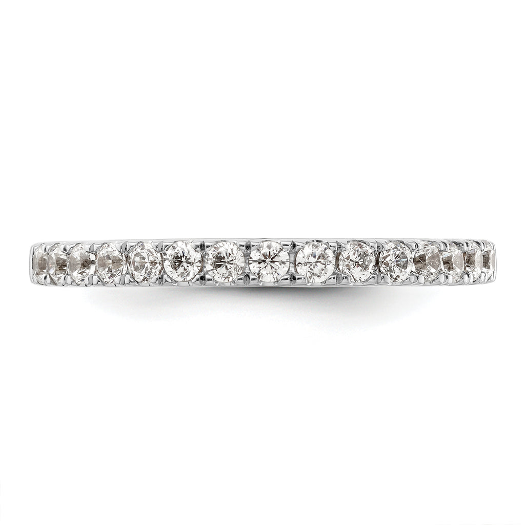 14k White Gold 1/2 carat Lab Grown Diamond VS/SI+ G+ Complete Wedding Band