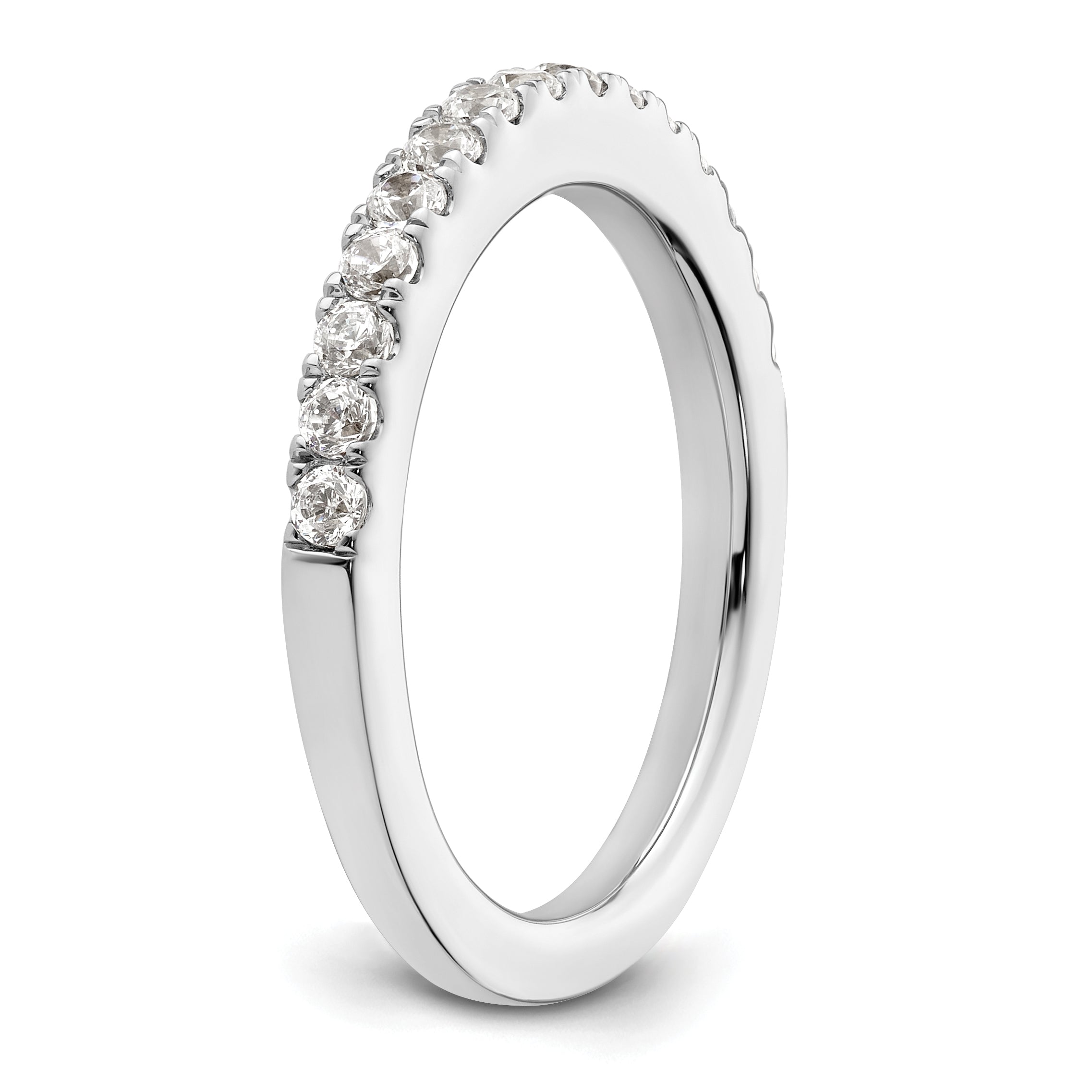 14k White Gold 1/2 carat Lab Grown Diamond VS/SI+ G+ Complete Wedding Band