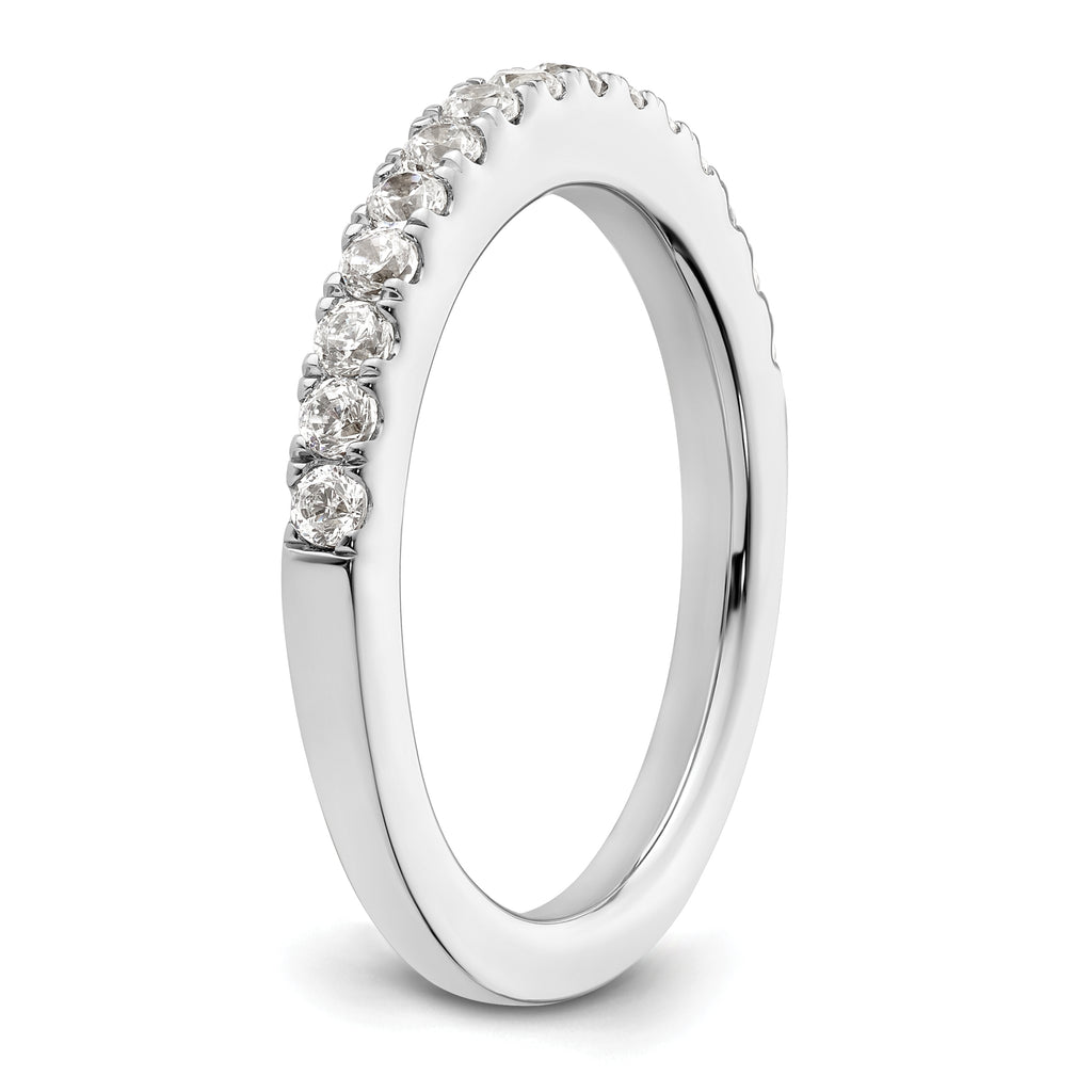 14k White Gold 1/2 carat Lab Grown Diamond VS/SI+ G+ Complete Wedding Band