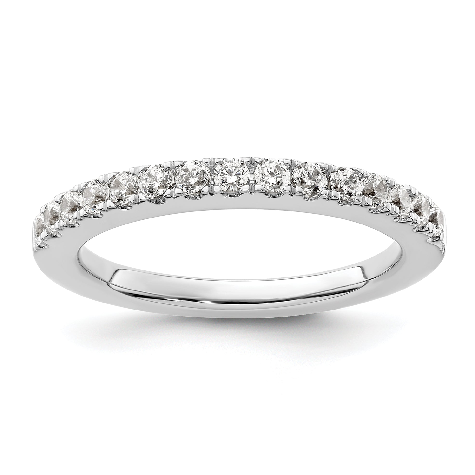 14k White Gold 1/2 carat Lab Grown Diamond VS/SI+ G+ Complete Wedding Band